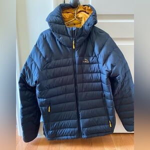 LL Bean lightweight down puffer with hood